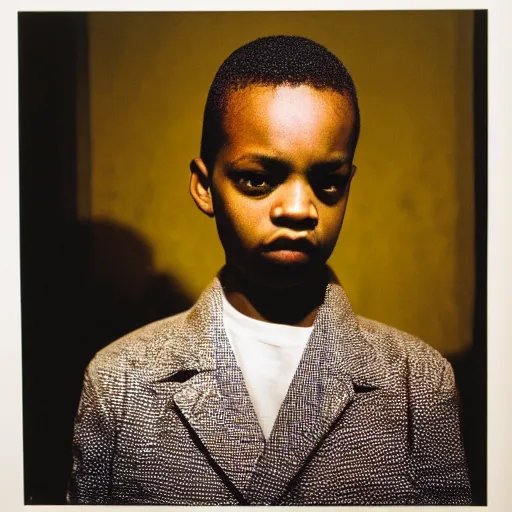 Prompt: a paladin, portrait, long shot, by jamel shabazz, nan goldin, david bailey