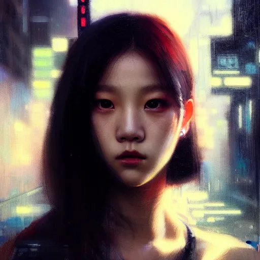 Image similar to jisoo of blackpink, hyperrealistic portrait, bladerunner street, art of elysium by jeremy mann and alphonse mucha, fantasy art, photo realistic, dynamic lighting, artstation, poster, volumetric lighting, very detailed face, 8 k, award winning