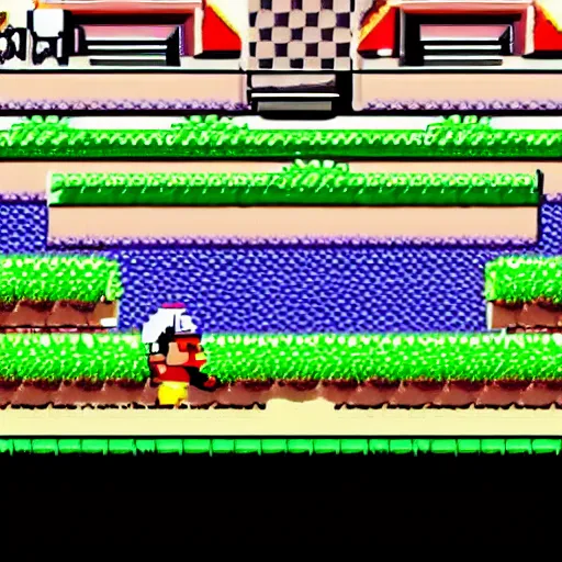 Prompt: Condoleezza Rice in Super Mario World on SNES, game screenshot