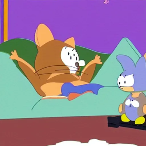 Prompt: tom and jerry in south park