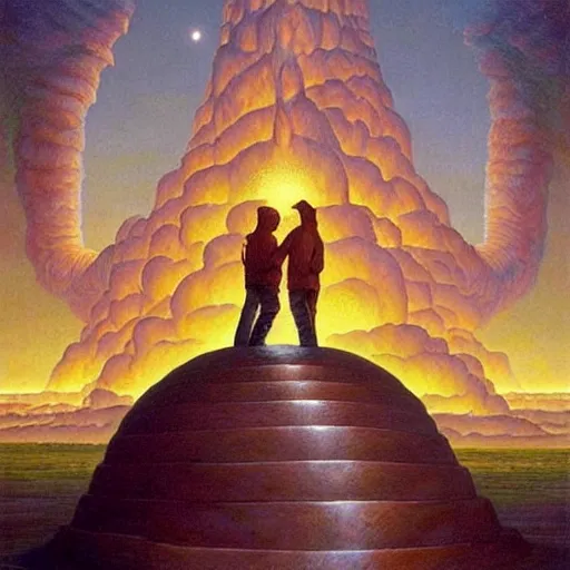 Image similar to art by rob gonsalves, greg rutkowski, tim white, alex grey