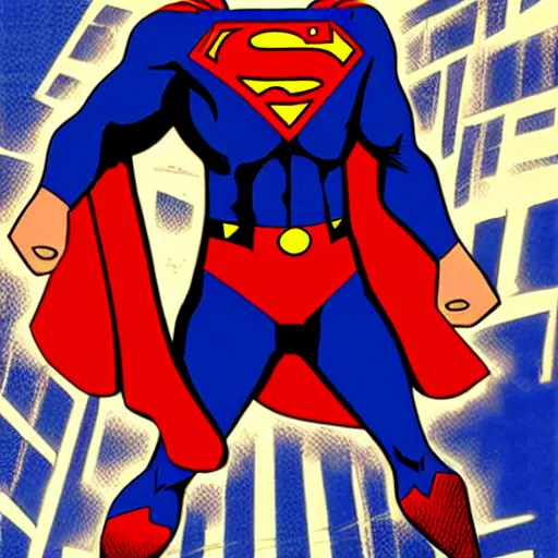 Prompt: Superman, in the style of Jack Kirby