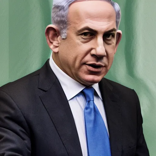 Prompt: portrait of benjamin netanyahu, dithering