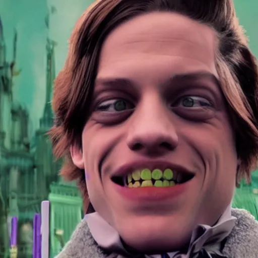 Image similar to Pete Davidson as Willy Wonka 4K quality super realistic