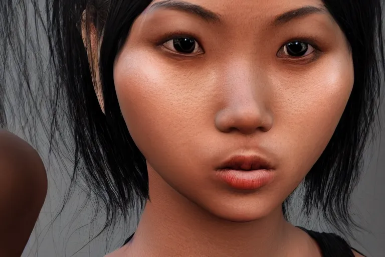 Image similar to female, full body, black head, beautiful, mediterranean. asian, high details, photorealistic, artstation trending,