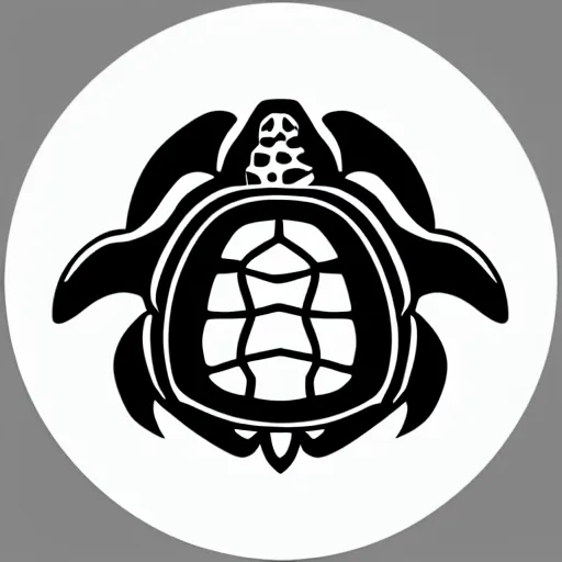 Prompt: modern vector nlf logo of a turtle, white background