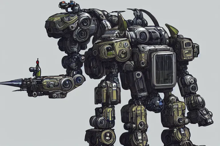 Image similar to military mining four legged mecha, futuristic, by jon aaron kambeitz, katsuhiro otomo, heng z, concept art, insanely detailed, raytracing, octane, unreal engine, trending on artstation