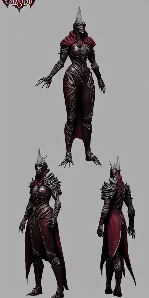 Image similar to stylized muscular victorian female grand inquisitor endboss. concept art, character sheet, blizzard, eldenring, screenshot, extremely detailed, insanely detailed, stylized, zbrush, horror, bloodbourne, full body concept