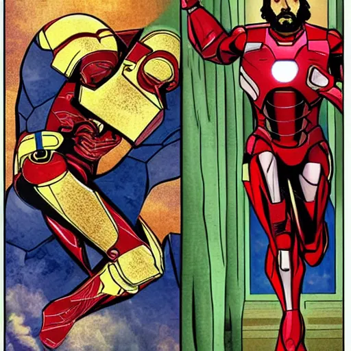 Image similar to jesus as iron man