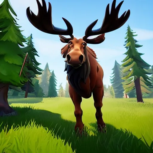 Image similar to a moose in Fortnite creative