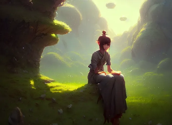 Image similar to detailed cute portrait unreal engine fantasy art by greg rutkowski loish rhads ferdinand knab makoto shinkai