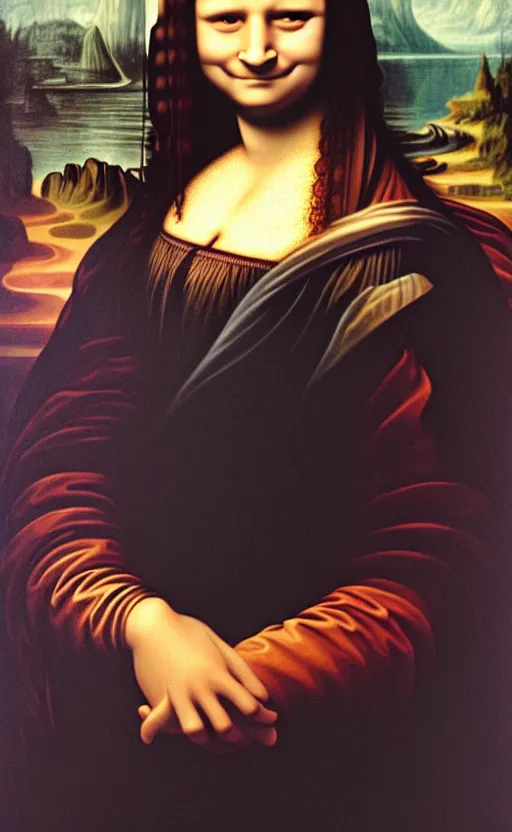 Prompt: Hagrid from Harry Potter as Mona Lisa, masterpiece digital painting by Greg Rutkowski, Alex Grey, artstation, 4k wallpaper