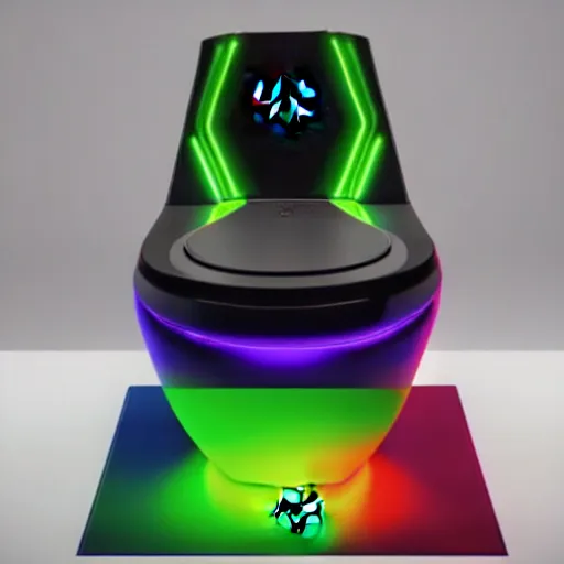 Image similar to Razer RGB gaming toilet