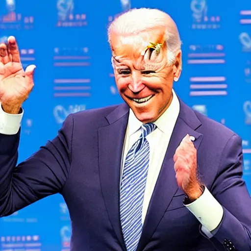 Image similar to Joe Biden doing dab, professional photography