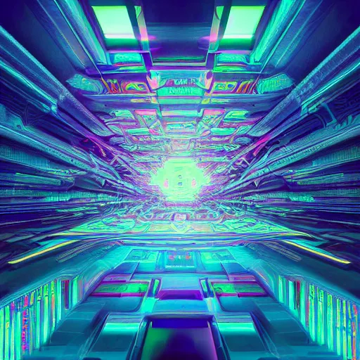 Image similar to matte painting of the sacred geometry of cyberpunk, brilliant colors, extremely detailed, very very detailed, in the style of alena aenami by Alex grey, HD, 4k, 8k