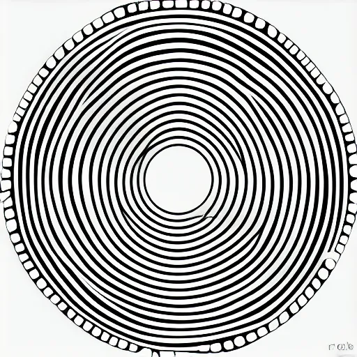 Image similar to optical illusion image, circles, squares, lines, black and white, subliminal, secret shape, hidden shape, message, illusion, visuals, waves, foucus, quality