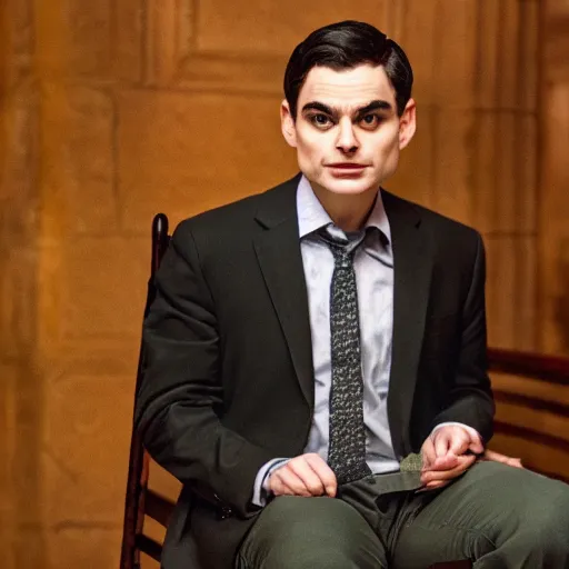 Image similar to ben shapiro as tom riddle in harry potter chamber of secrets , 8k resolution, full HD, cinematic lighting, award winning, anatomically correct