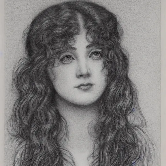 Prompt: a highly detailed beautiful portrait in the style of charles dana gibson and in the style of jean delville.