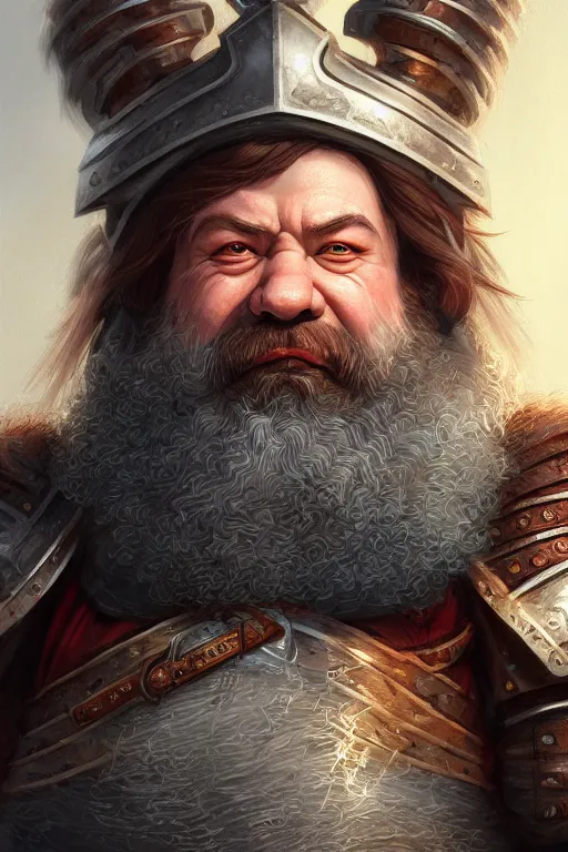 Image similar to dwarf knight portrait, highly detailed, d & d, fantasy, highly detailed, digital painting, trending on artstation, concept art, sharp focus, illustration, global illumination, ray tracing, realistic shaded, art by artgerm and greg rutkowski and fuji choko and viktoria gavrilenko and hoang lap