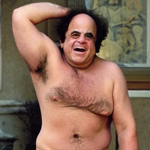 Danny Devito As A Greek God Shirtless Posing Women Stable Diffusion