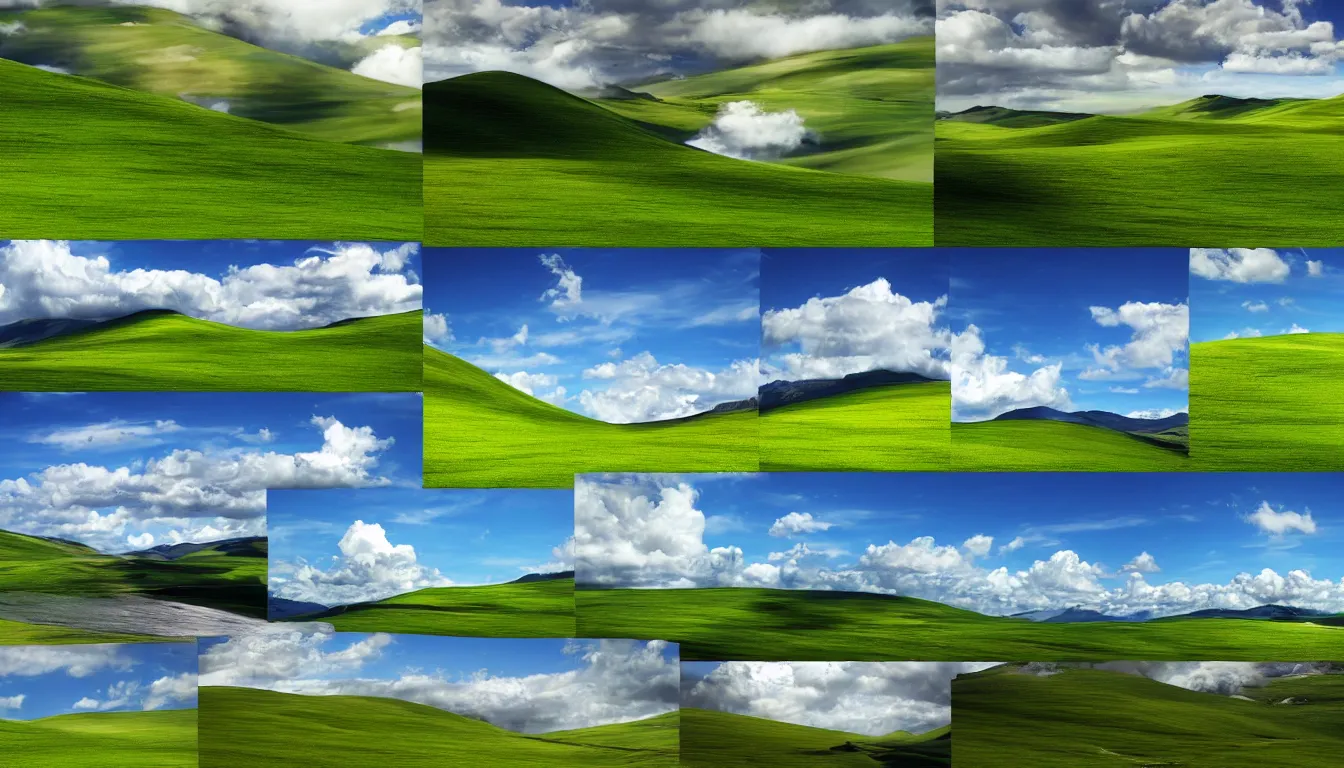 WIndows XP Bliss, clouds, grass, green, sky, view, windows xp, HD wallpaper  | Peakpx