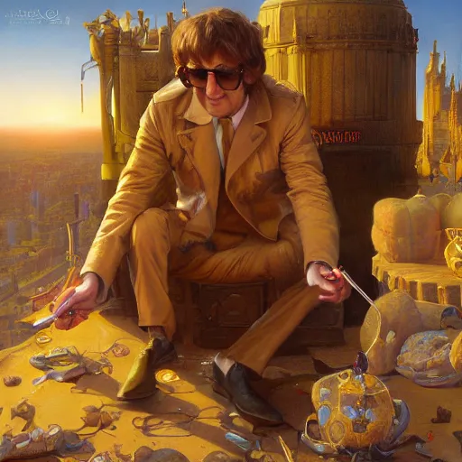 Image similar to john lemon ( parody of john lennon ), detailed, centered, digital painting, artstation, concept art, donato giancola, joseph christian leyendecker, wlop, boris vallejo, breathtaking, 8 k resolution, extremely detailed, beautiful, establishing shot, artistic, hyperrealistic, octane render