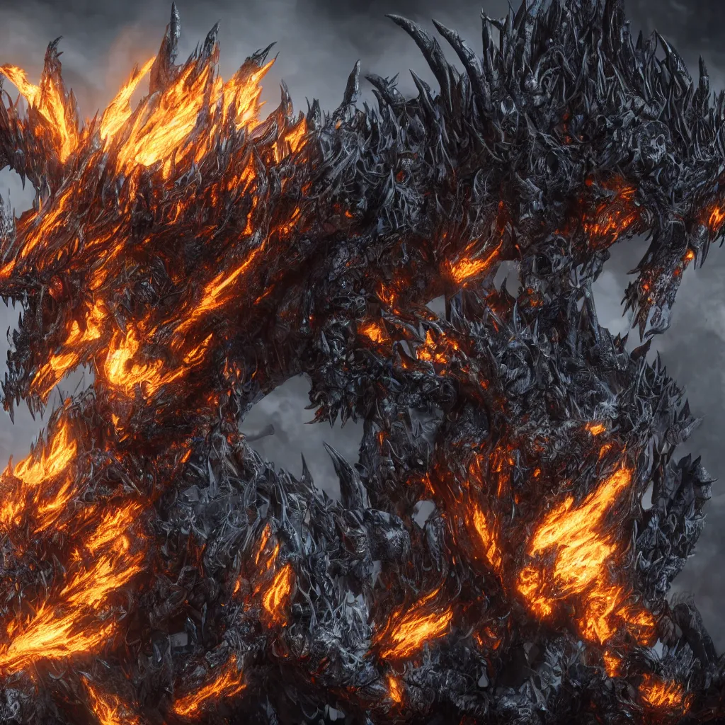 Prompt: 4 k unreal engine render of the deathwing ultra details full body full background digital art