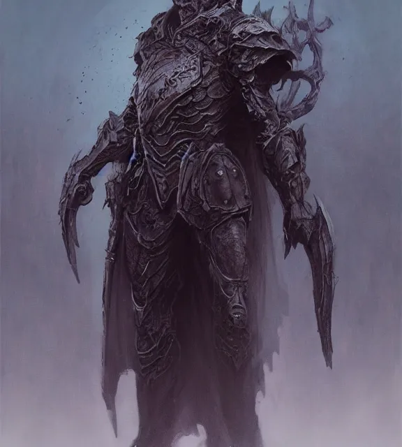 Prompt: garrador concept, beksinski, age of sigma art, frank franzetta, ruan jia, dark soul armor concept, trending on artstation, wayne barlowe, adrian smith fantasy art, elden ring art, the hobbit art, lord of the ring art, infinity blade armor