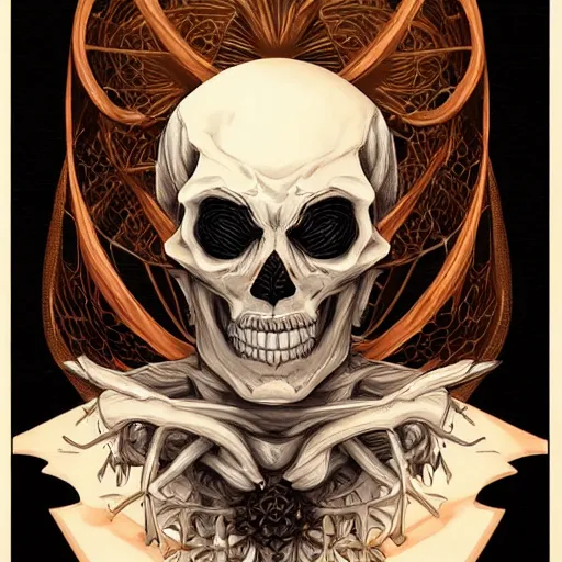 Prompt: anime manga skull portrait young male skeleton, intricate, elegant, highly detailed, digital, art by JC Leyendecker and sachin teng