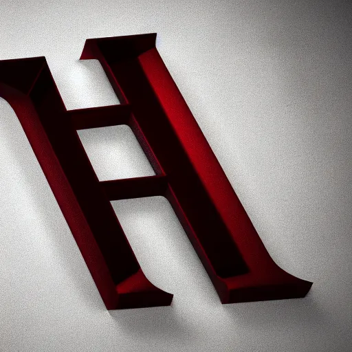 Prompt: 3d render of the letter a, white background