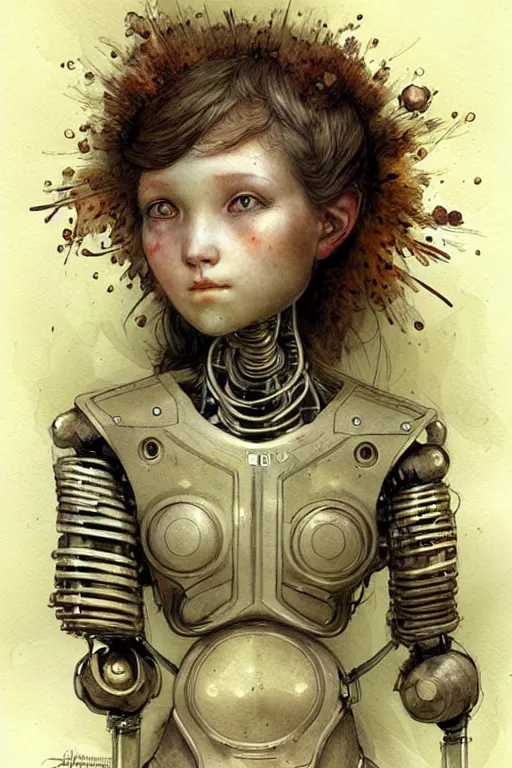 Prompt: female humanoid robot by jean - baptiste monge