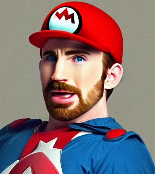 Image similar to Chris Evans as super Mario