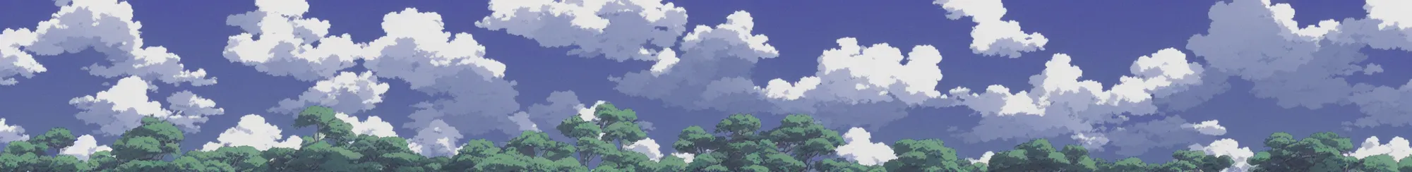 Image similar to A cloudy sky, by studio ghibli,