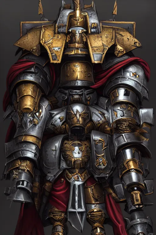 Image similar to armor portrait heros warhammer 4 0 k horus heresy fanart - the primarchs emperor by johannes helgeson animated with vfx concept artist & illustrator global illumination ray tracing hdr fanart arstation zbrush central hardmesh 8 k octane renderer comics stylized