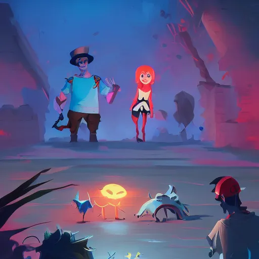 Image similar to hero world the grim adventures of billy and mandy, behance hd by jesper ejsing, by rhads, makoto shinkai and lois van baarle, ilya kuvshinov, rossdraws global illumination