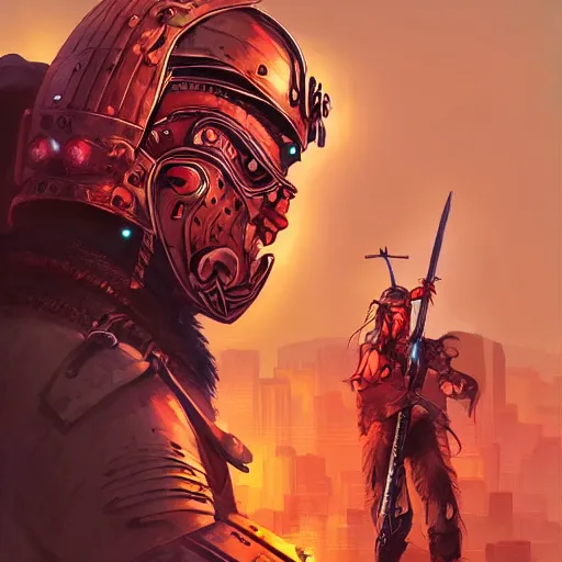 Image similar to cyberpunk viking helmet mask warrior goddess robot ninja fantasy, art gta 5 cover, official fanart behance hd artstation by jesper ejsing, by rhads, makoto shinkai and lois van baarle, ilya kuvshinov, ossdraws