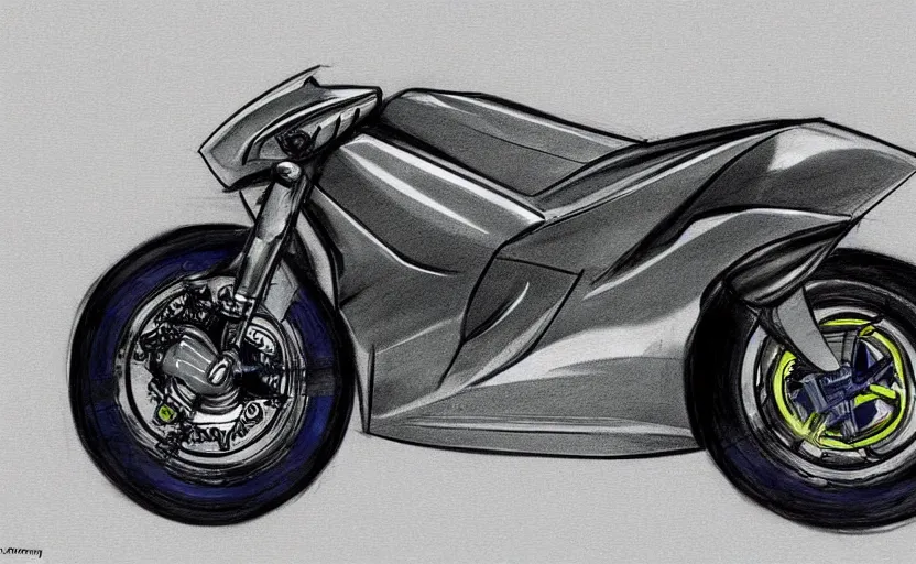 Image similar to 2 0 0 0 s yamaha sport motorcycle concept, sketch, art,