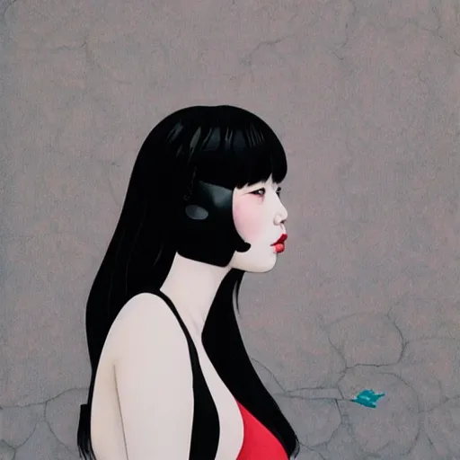 Prompt: Lee Jin-Eun by Martine Johanna, rule of thirds, seductive look, beautiful, at Pamukkale