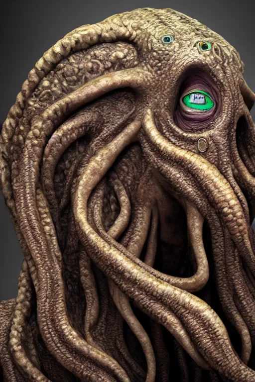 Prompt: a portrait of Cthulhu, ultra realistic, 8K,