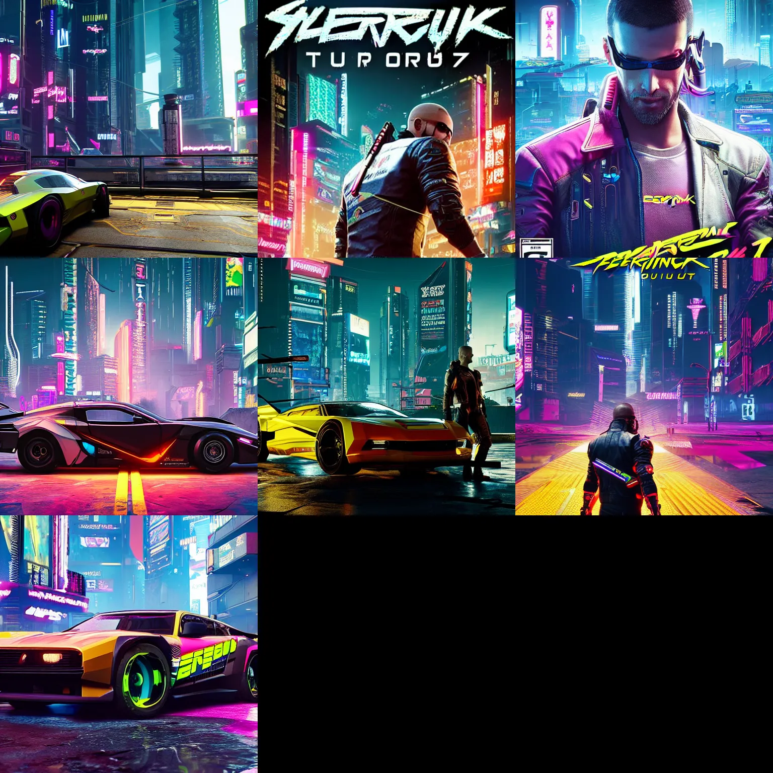 Quadra Turbo Neon Cyberpunk 2077 4k Wallpaper 4K