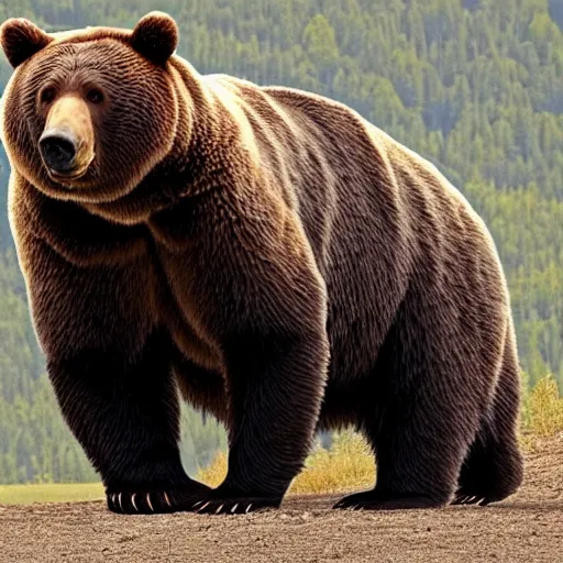 Prompt: A big bear of a man.