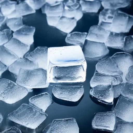 Prompt: melting ice cube