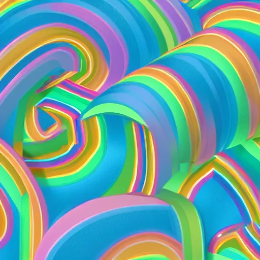 Prompt: rainbow wallpaper, pastel, isometric w 1 4 0 0 h 6 0 0