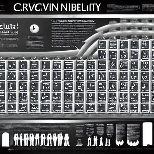 Prompt: Crazy periodic table of a civilization in an alternate universe, digital art, smooth lines, astonishing details, intrinsic, poster, info