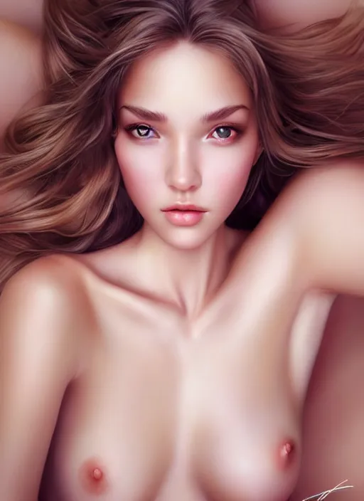 Image similar to a gorgeous female photo, professionally retouched, soft lighting, torso, legs, feet, realistic, smooth face, perfect eyes,!! wide angle!!, sharp focus on eyes, 8 k high definition, insanely detailed, intricate, elegant, art by artgerm, snowy winter