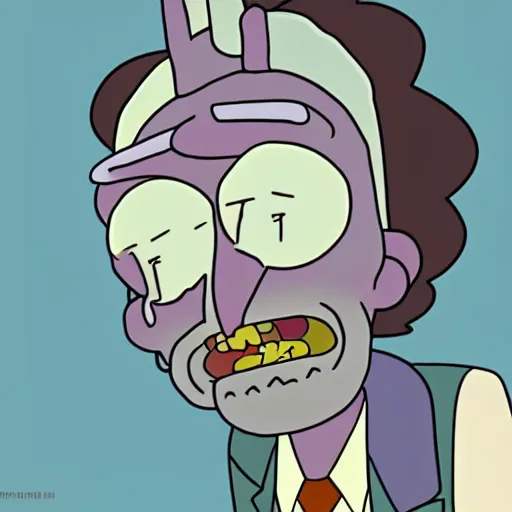 Prompt: Character portrait of Abe Shinzo as Rick and Morty