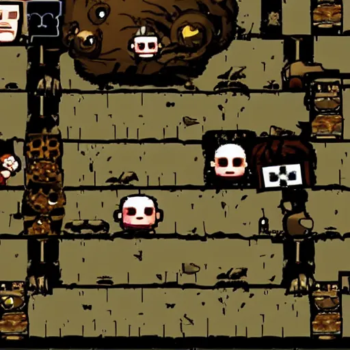 Image similar to willem dafoe in the binding of isaac rebirth