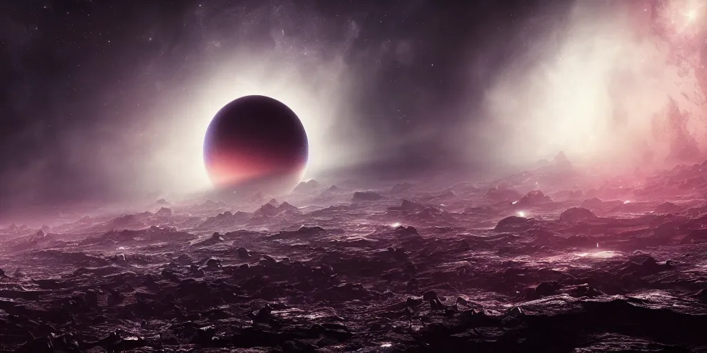 Image similar to the last galaxy in a dead universe, cinematic, wide angle, tones of black in background, 8 k, volumetric lighting, insanely detailed and intricate, hyper realistic