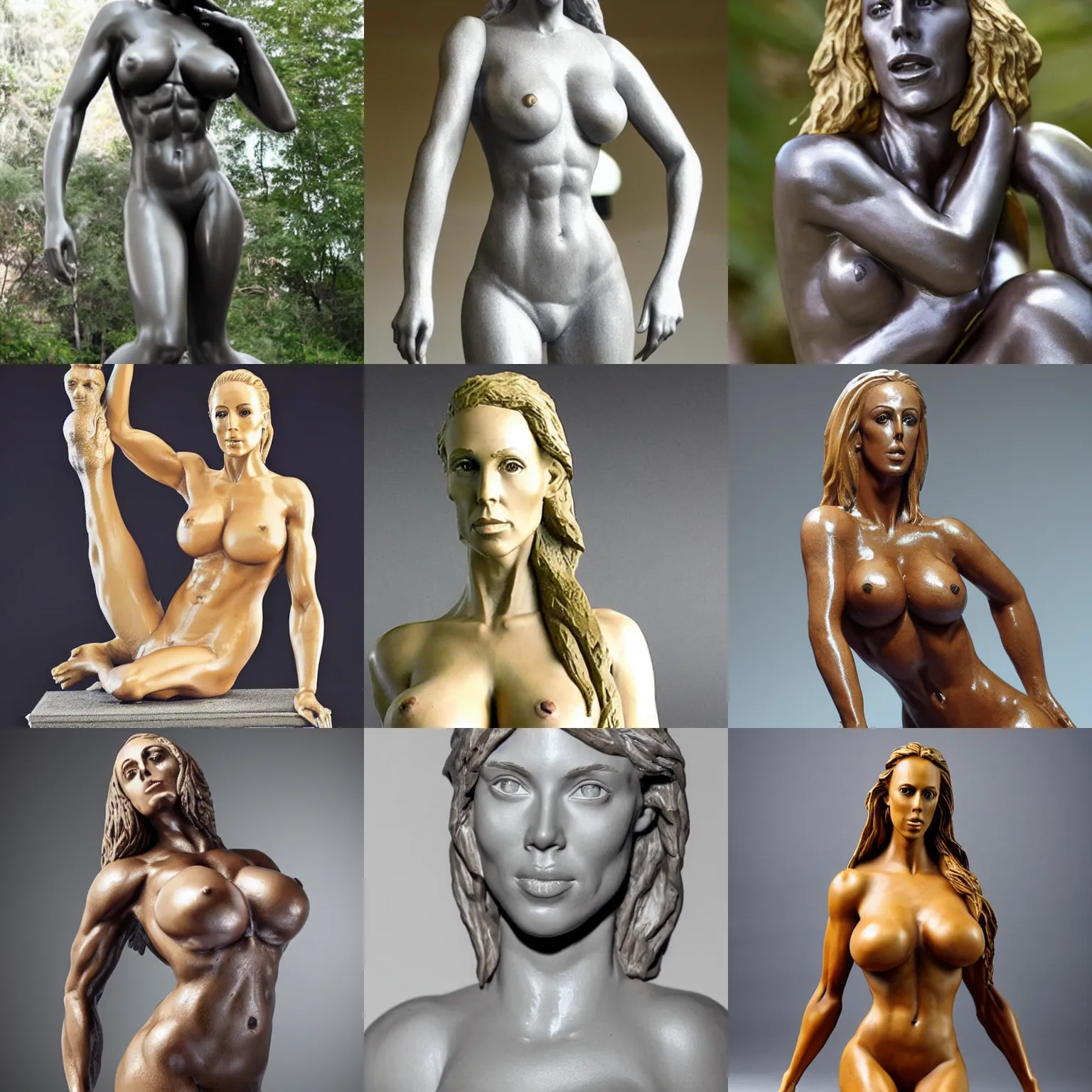 Prompt: a sculpture of Nicole Aniston