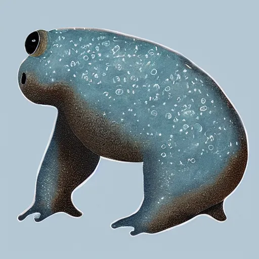 Prompt: tardigrade, water bear, style of charley harper